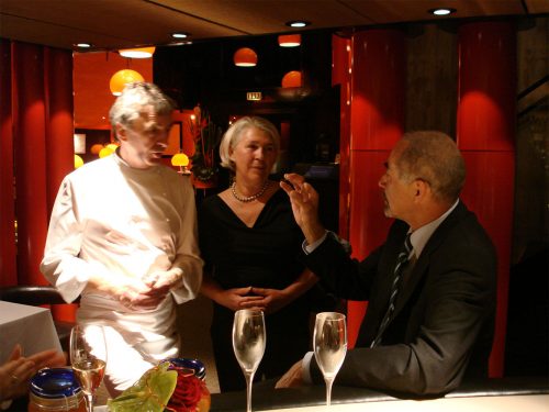 Inge und Toni Huber mit Hans Haas im Tantris